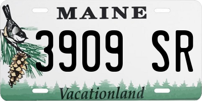 ME license plate 3909SR