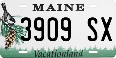 ME license plate 3909SX
