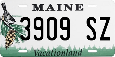ME license plate 3909SZ