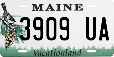 ME license plate 3909UA