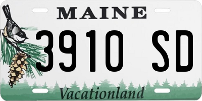 ME license plate 3910SD
