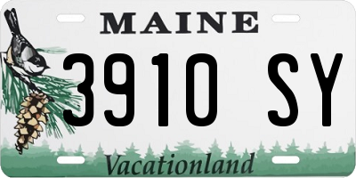 ME license plate 3910SY