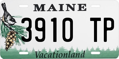 ME license plate 3910TP