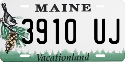ME license plate 3910UJ