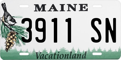 ME license plate 3911SN