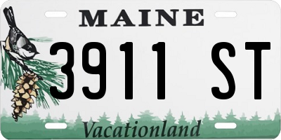 ME license plate 3911ST
