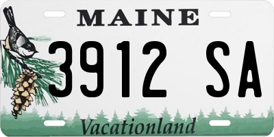 ME license plate 3912SA