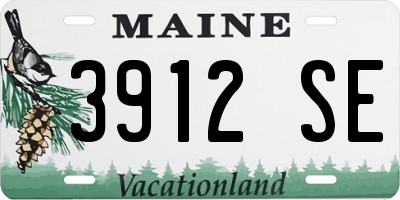 ME license plate 3912SE