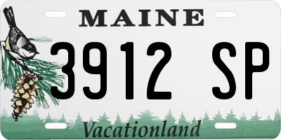 ME license plate 3912SP