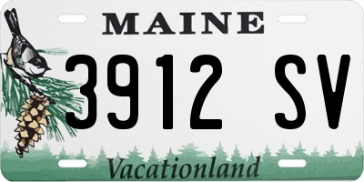 ME license plate 3912SV
