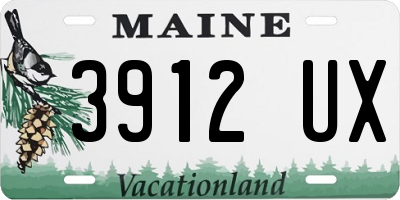 ME license plate 3912UX