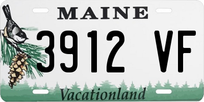 ME license plate 3912VF