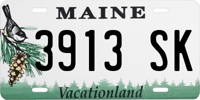 ME license plate 3913SK