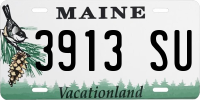 ME license plate 3913SU