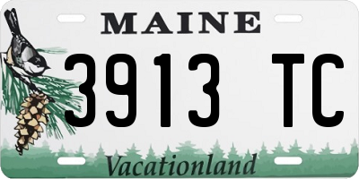 ME license plate 3913TC