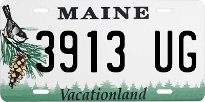 ME license plate 3913UG
