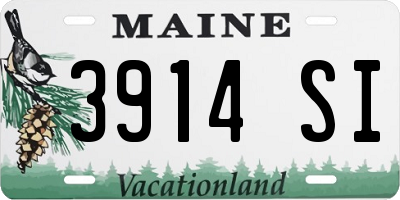 ME license plate 3914SI