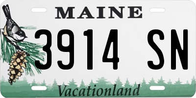 ME license plate 3914SN