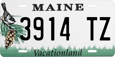 ME license plate 3914TZ