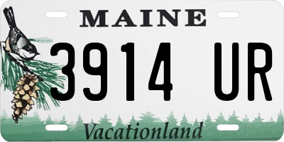 ME license plate 3914UR