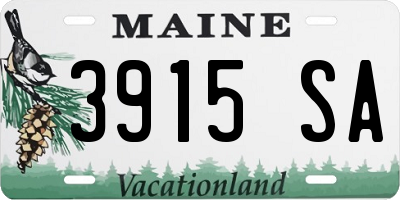 ME license plate 3915SA