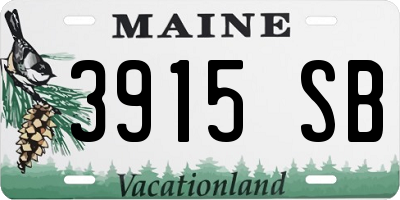 ME license plate 3915SB