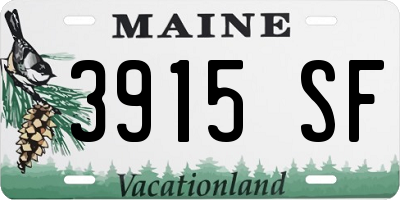 ME license plate 3915SF