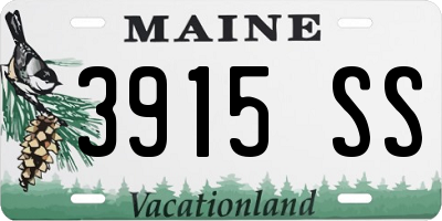 ME license plate 3915SS