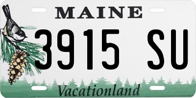 ME license plate 3915SU