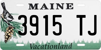 ME license plate 3915TJ