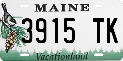 ME license plate 3915TK