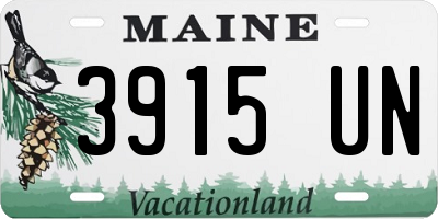 ME license plate 3915UN
