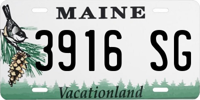 ME license plate 3916SG