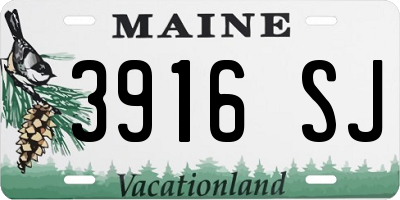ME license plate 3916SJ