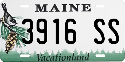 ME license plate 3916SS