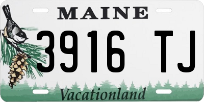 ME license plate 3916TJ