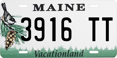 ME license plate 3916TT