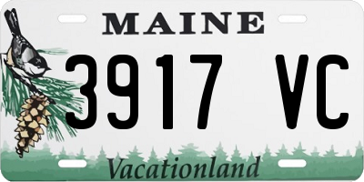 ME license plate 3917VC