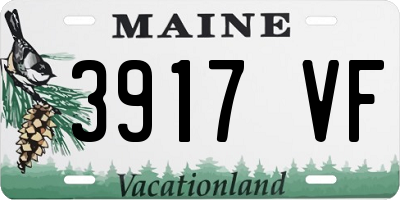 ME license plate 3917VF