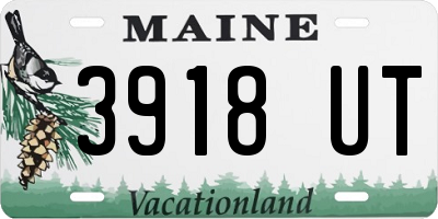 ME license plate 3918UT
