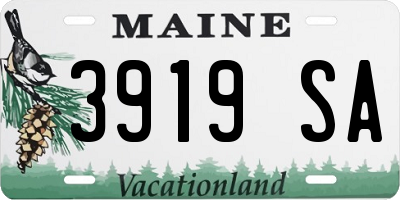ME license plate 3919SA
