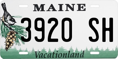 ME license plate 3920SH