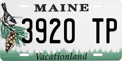 ME license plate 3920TP