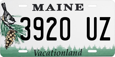 ME license plate 3920UZ