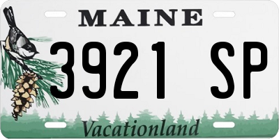 ME license plate 3921SP
