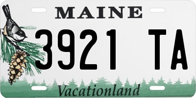 ME license plate 3921TA