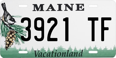 ME license plate 3921TF