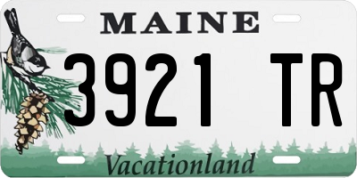 ME license plate 3921TR
