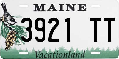 ME license plate 3921TT