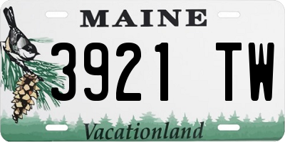 ME license plate 3921TW